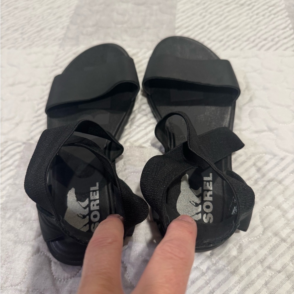 Sorel Ella Li black Strappy Sandals - Picture 3 of 8